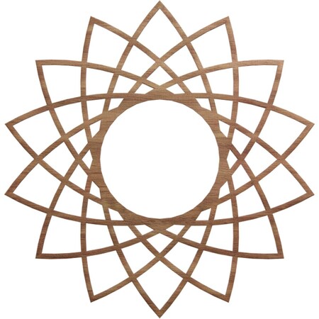 Ekena Millwork Eleanor Wood Fretwork Pierced Ceiling Medallion, Walnut, 26"OD x 10"ID x 1/4"T CMWP26X26X0250EAWA